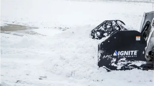 IGNITE 84" COMMERCIAL SNOW PUSHER WITH PULLBACK BLADE