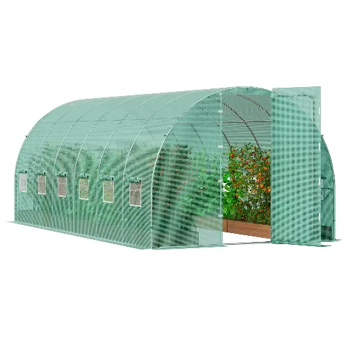 GREENHOUSE/Walk-in Tunnel Greenhouse, 19.4x9.7x7.4 ft Hoop House Greenhouse Tunnel