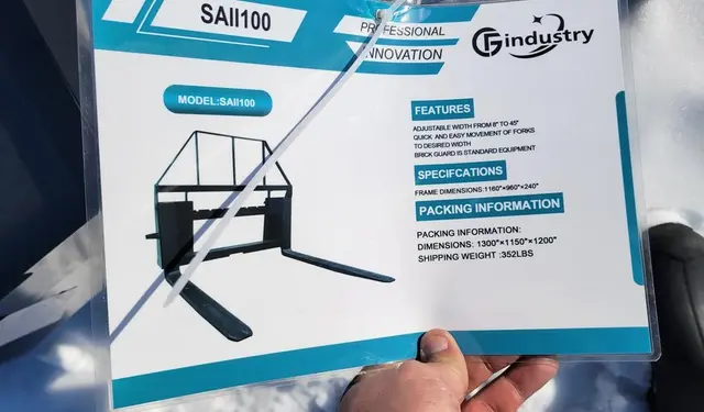 CFG INDUSTRIAL 3000LB 48" PALLET FORK 
